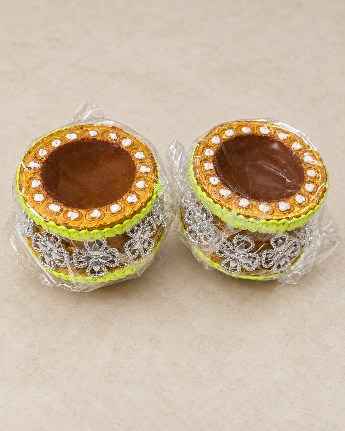 Two matka diyas