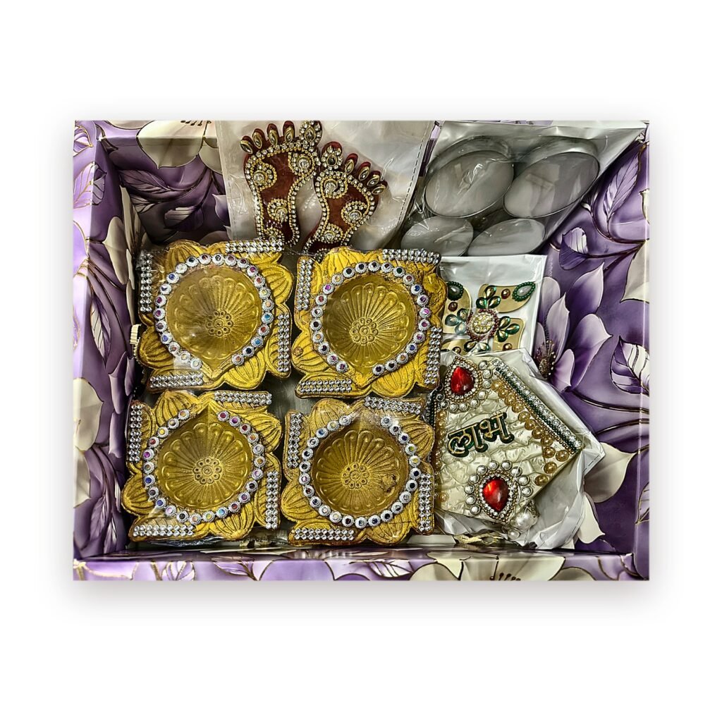 Swarna Golden Diya Hamper: open